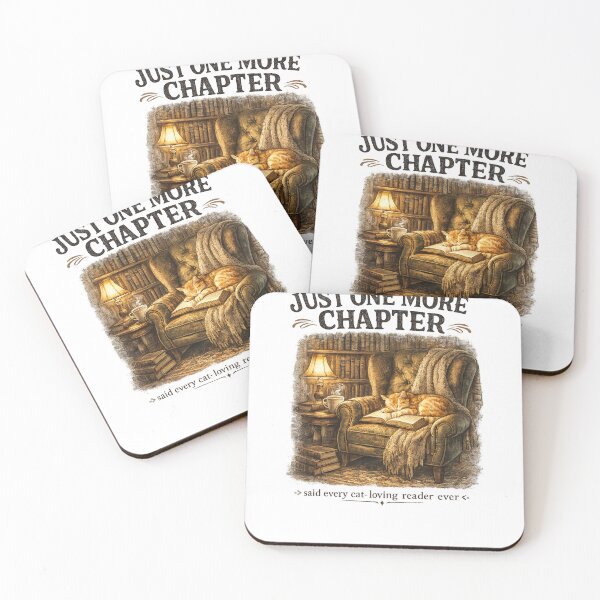 Item preview, Just One More Chapter Funny Reading Cat Book Lover Design designed and sold by Globivara Studio.
