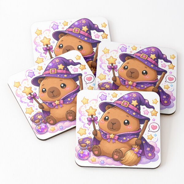 Item preview, Cute Kawaii Wizard Capybara Sticker designed and sold by PixelMood Stickers.