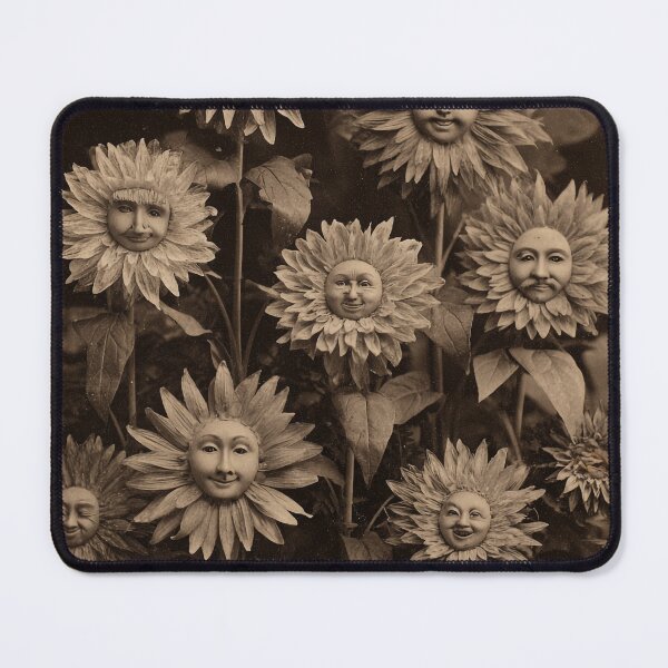Item preview, Cheerful Flower Folk Vintage Botanical Portrait designed and sold by SpecInkStudio.