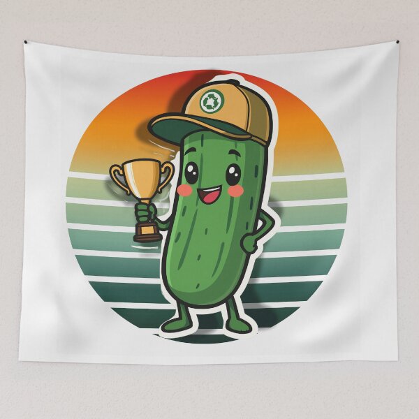 Item preview, Funny Pickle Soccer Champion Classic Shirt – Pickle Lover Football Fan Gift, Cute Pickle Trophy Cartoon Sports Tee, Funny Pickle Sticker Mug Gift designed and sold by Basma Designs | Funny Shirts, Stickers & Mugs.