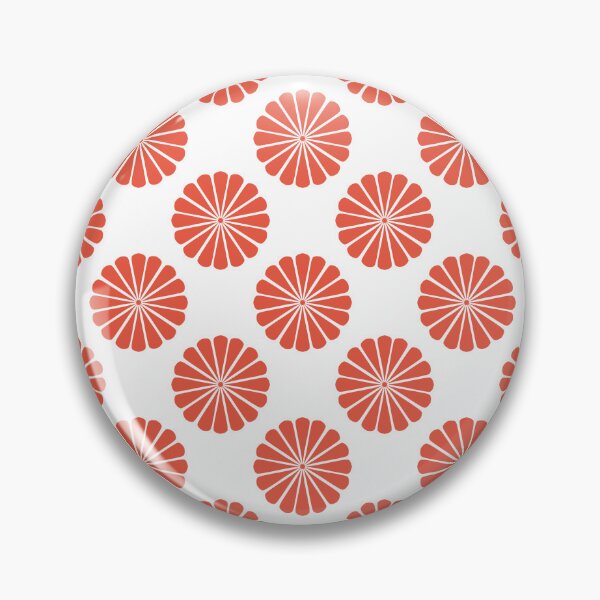 Item preview, Coral Japanese Floral Geometric Seamless Pattern designed and sold by daphsam.