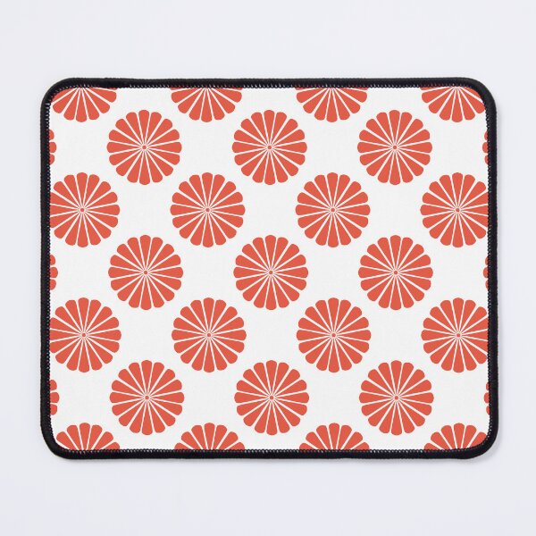Item preview, Coral Japanese Floral Geometric Seamless Pattern designed and sold by daphsam.