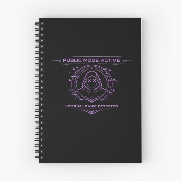 Item preview, Public Mode Active Internal Panic Detected Introvert Shirt designed and sold by BOOGY LEGACY™.