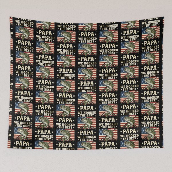 Item preview, We Hooked The Best Papa Fishing Bass designed and sold by Betsytiptoe.