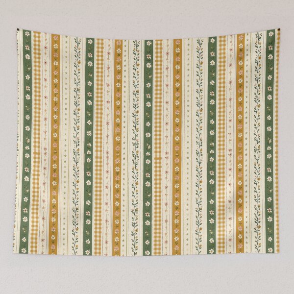 Item preview, Vintage Cottage Garden Stripe Seamless Pattern designed and sold by Ioanna-Studio.