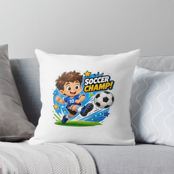 Item preview, Soccer Champ Cartoon Sticker Art designed and sold by tommytvkids.