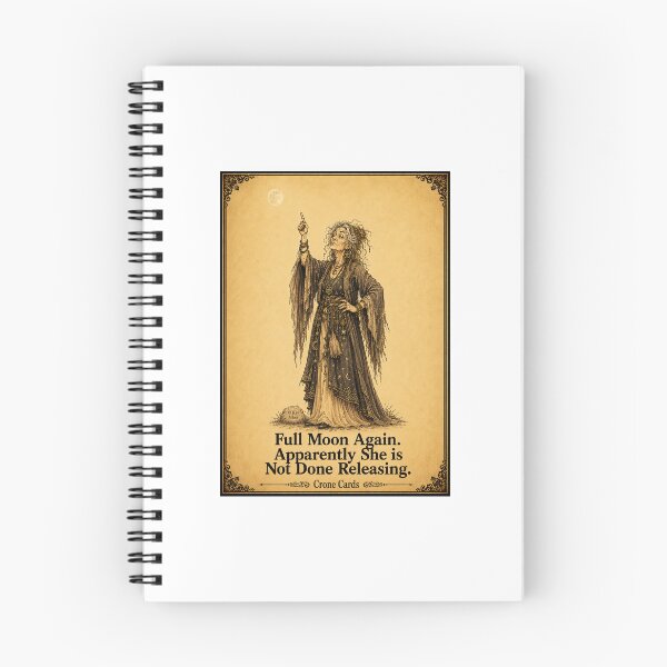 Item preview, Crone Cards = Full Moon Again. Apparently She is Not Done Releasing. designed and sold by Kay Mhor Studio.