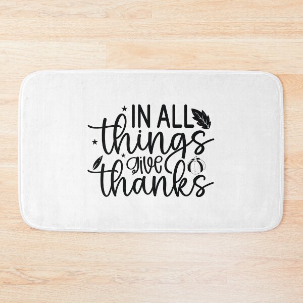 Item preview, In All Things Give Thanks - Cute Autumn Thanksgiving Holiday Feast Gift designed and sold by FuzionRaptor.