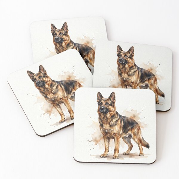 Item preview, German Shepherd Watercolor Portrait Art Print Dog Lover Gift designed and sold by PetInkCo.