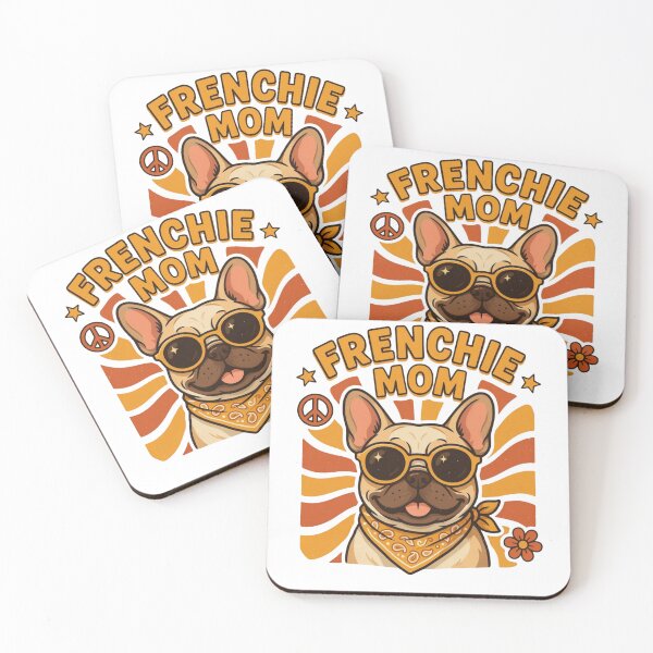 Item preview, Frenchie Mom retro 70s French Bulldog sunglasses groovy gift designed and sold by language-des.