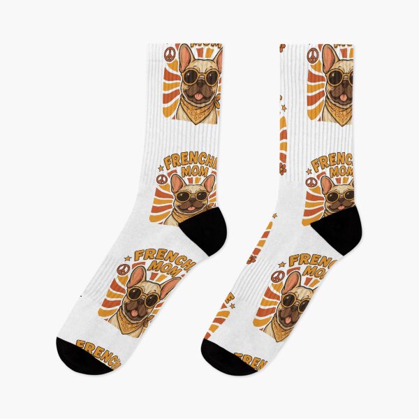 Item preview, Frenchie Mom retro 70s French Bulldog sunglasses groovy gift designed and sold by language-des.