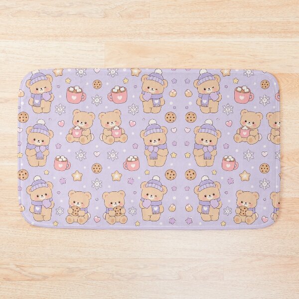 Item preview, Winter Teddy Bear Kawaii Pattern Cozy Cocoa Pastel Aesthetic designed and sold by Soft Berry Studio.