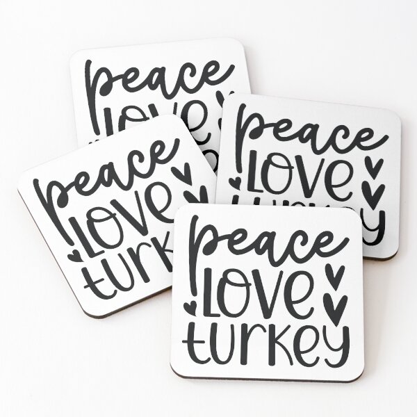 Item preview, Peace Love Turkey - Cute Autumn Thanksgiving Holiday Turkey Feast Gift designed and sold by FuzionRaptor.