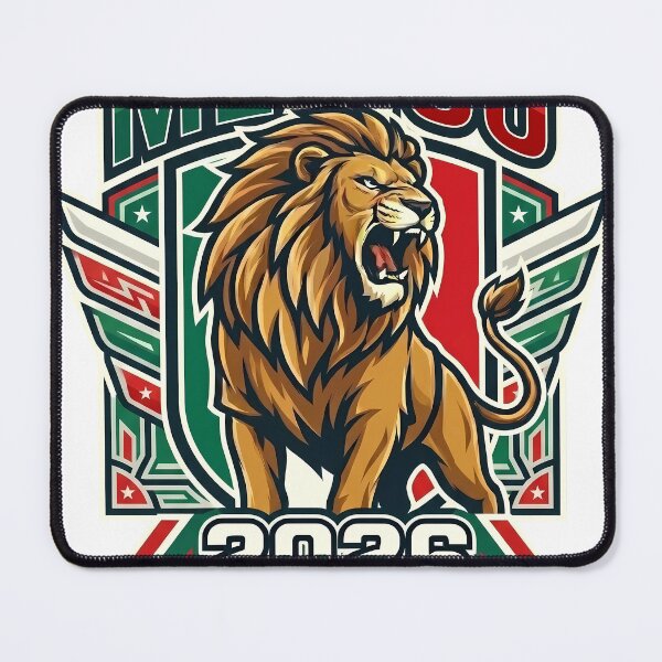 Item preview, Mexico 2026 Soccer Lion Mascot designed and sold by laughingshirts.