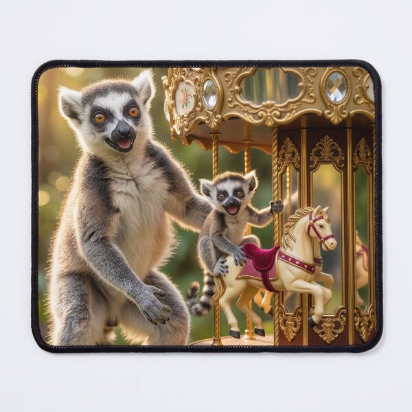 Item preview, Ring Tailed Lemur Gives Junior a Carousel Ride designed and sold by Tridentulus.