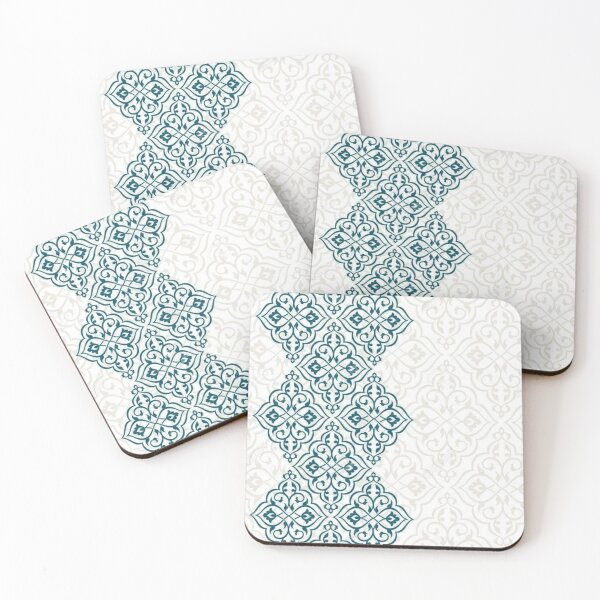 Item preview, Elegant Blue Geometric Floral Pattern designed and sold by Khatumeye.