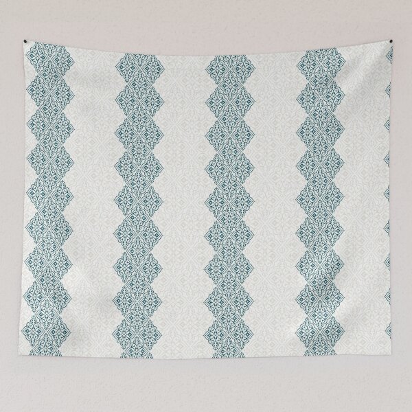 Item preview, Elegant Blue Geometric Floral Pattern designed and sold by Khatumeye.