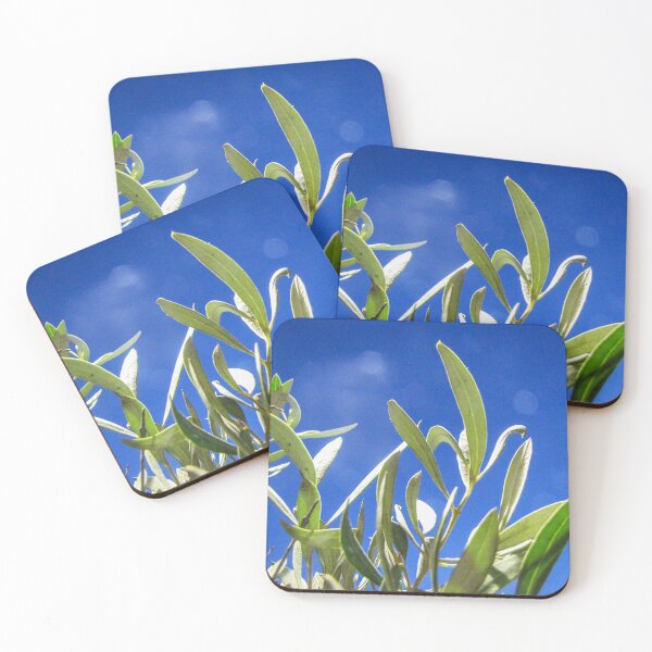 Item preview, Olive Tree Leaves Backlit Against Deep Blue Sky on a Sunny Mediterranean Day designed and sold by Nmallia.