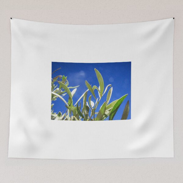 Item preview, Olive Tree Leaves Backlit Against Deep Blue Sky on a Sunny Mediterranean Day designed and sold by Nmallia.