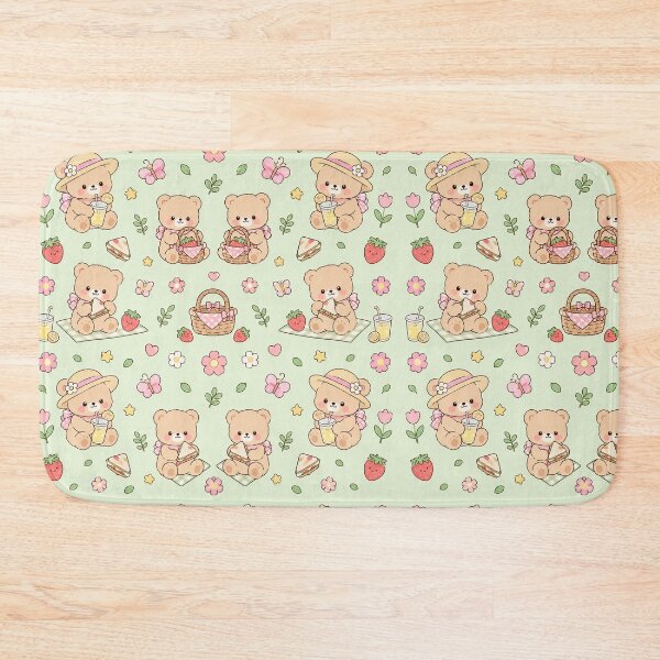 Item preview, Summer Teddy Bear Picnic Pattern Cute Pastel Picnic Aesthetic designed and sold by Soft Berry Studio.