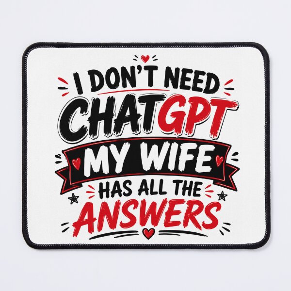Item preview, Funny Wife Has All Answers- I don't need ChatGPT answers designed and sold by HiteshArt111.