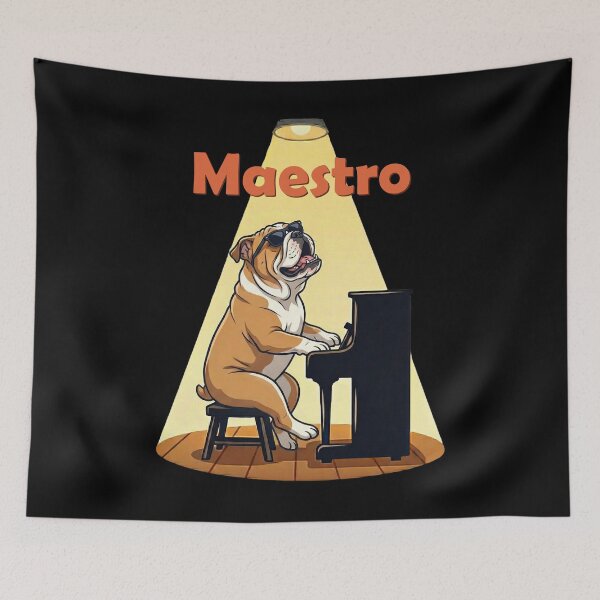 Item preview, Maestro Bulldog Playing Piano Sunglasses designed and sold by d247.