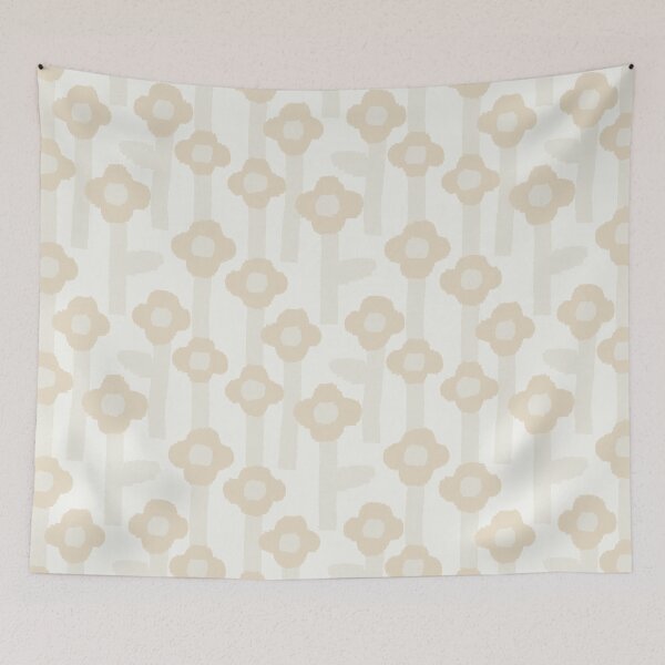 Item preview, Scandi Minimalist Flower Bed - f6f7f1 designed and sold by knitetgantt.