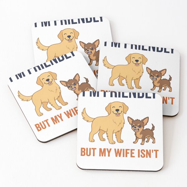 Item preview, Friendly Retriever Wife Chihuahua Humor designed and sold by JMDesignHub.