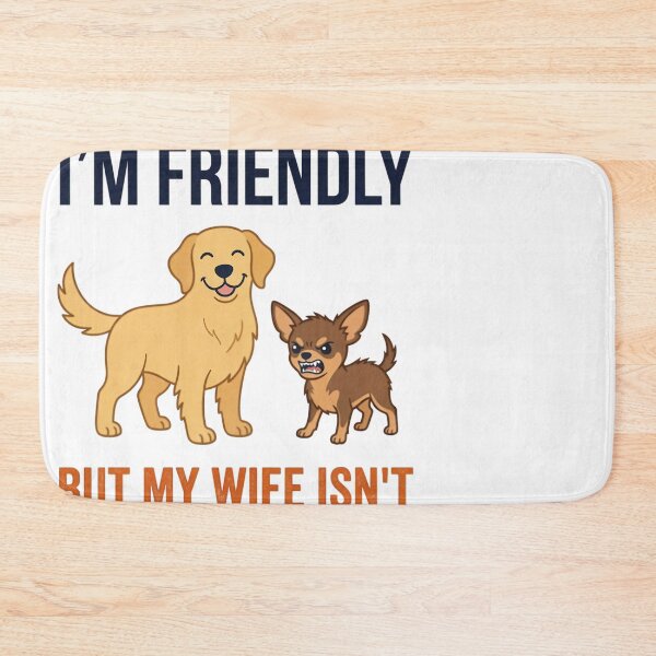 Item preview, Friendly Retriever Wife Chihuahua Humor designed and sold by JMDesignHub.
