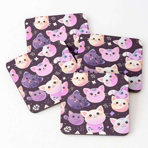 Item preview, Cute Pastel Kawaii Cat Pattern Design designed and sold by IMuDesigner.