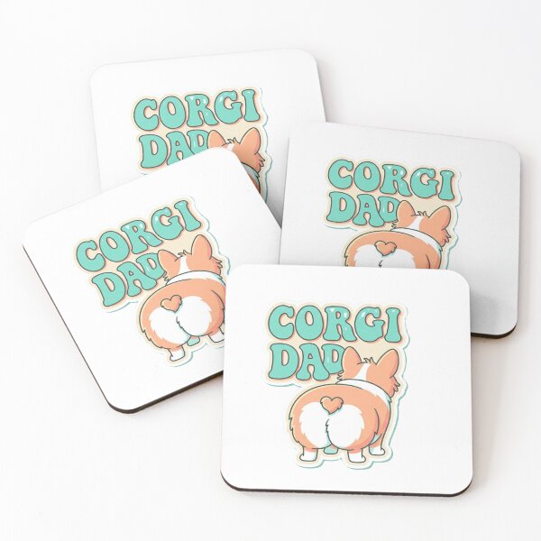 Item preview, Corgi Dad funny corgi butt retro typography cute pet gift designed and sold by language-des.