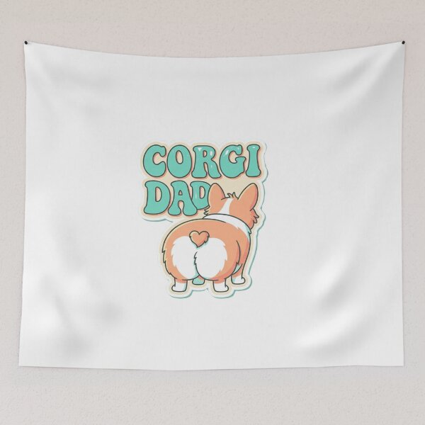 Item preview, Corgi Dad funny corgi butt retro typography cute pet gift designed and sold by language-des.