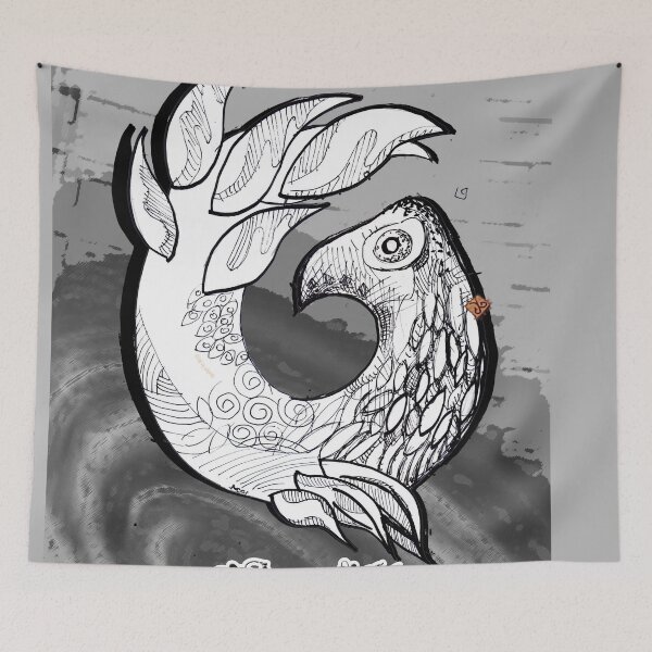 Item preview, Art Nouveau Phoenix (Phoenyx) Fantastic Fire Bird (Drawing by ACCI) designed and sold by VanyssaGraphics.