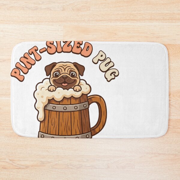 Item preview, Pint Sized Pug Funny Beer Dog Lover designed and sold by JMDesignHub.