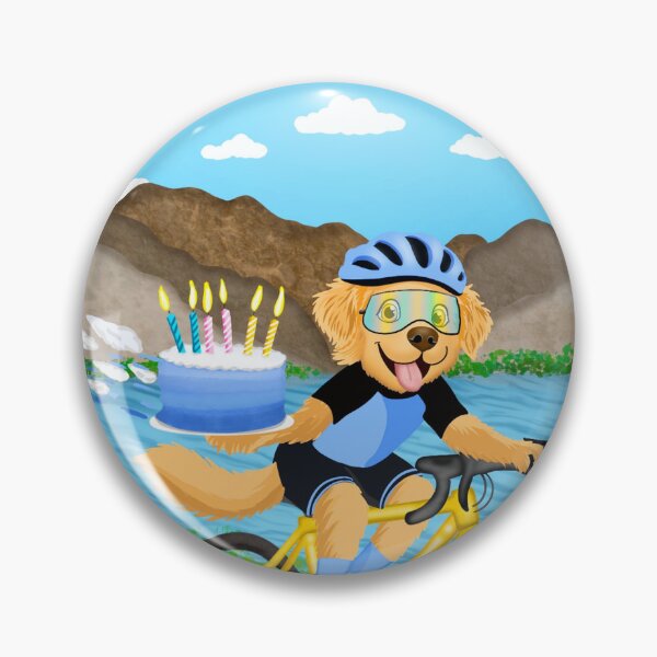 Item preview, Funny Dog Cycling Birthday Bicycle Cake Delivery Humor designed and sold by daphsam.