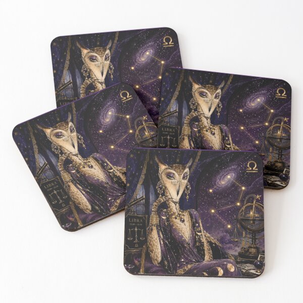 Item preview, Madame Libra Owl - Celestial Astrologer in Purple Velvet Gown designed and sold by Natalia-Vlad.