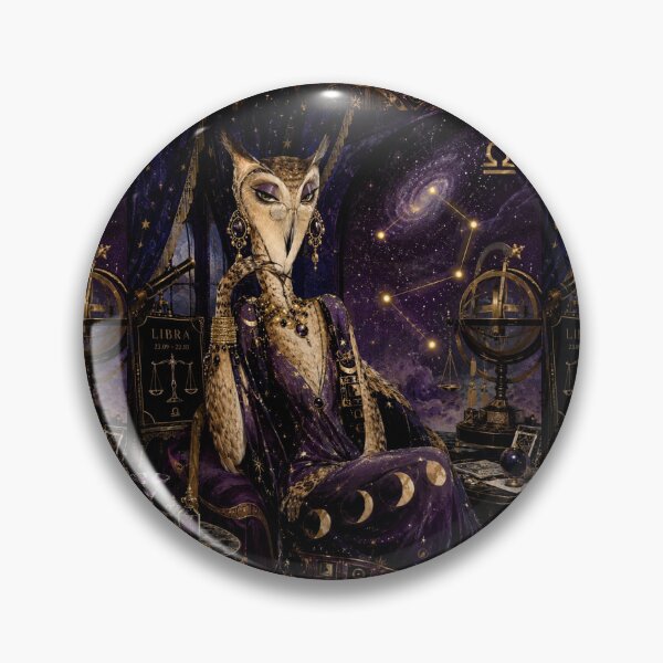 Item preview, Madame Libra Owl - Celestial Astrologer in Purple Velvet Gown designed and sold by Natalia-Vlad.