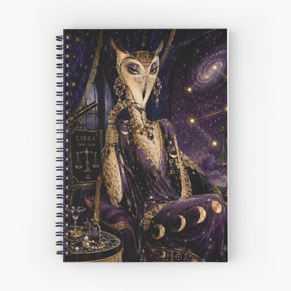 Item preview, Madame Libra Owl - Celestial Astrologer in Purple Velvet Gown designed and sold by Natalia-Vlad.