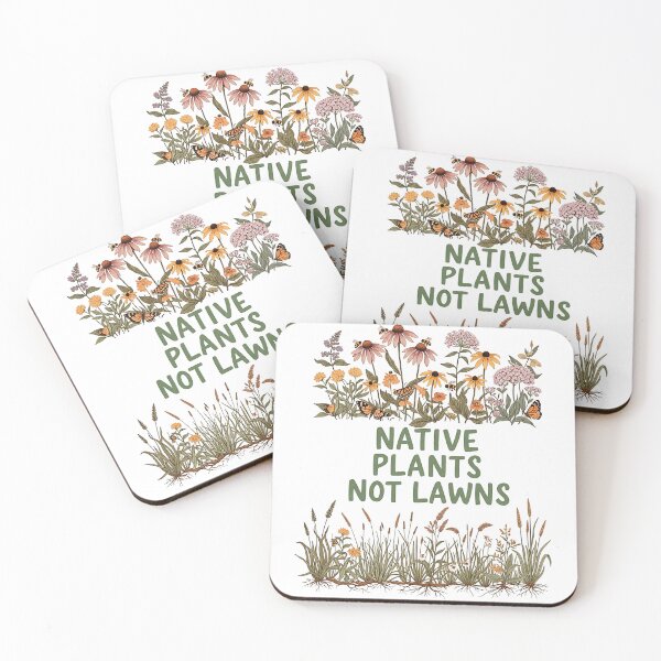 Item preview, Native Plants Not Lawns Garden Vintage Botanical Illustration designed and sold by SholoStudio.