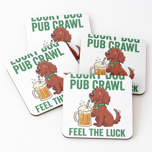 Item preview, Lucky Dog Pub Crawl St Patricks Day Beer Drinker designed and sold by JMDesignHub.