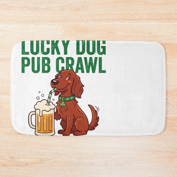 Item preview, Lucky Dog Pub Crawl St Patricks Day Beer Drinker designed and sold by JMDesignHub.