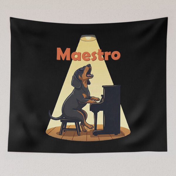 Item preview, Maestro Dachshund Piano Singing Dog designed and sold by d247.