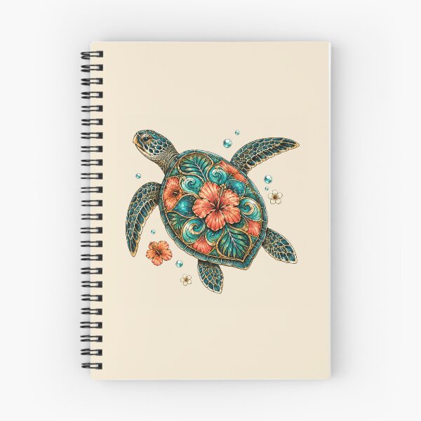 Item preview, Tropical Hibiscus Sea Turtle Coastal designed and sold by POD DYNASTY | Original Print On Demand T-Shirt Graphics.
