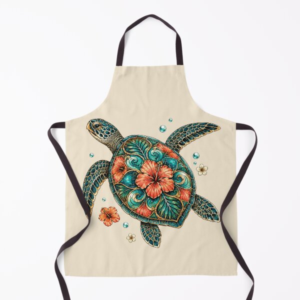Item preview, Tropical Hibiscus Sea Turtle Coastal designed and sold by POD DYNASTY.