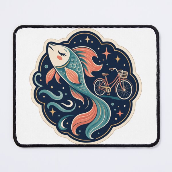 Item preview, Symbolic Feminist Fish and Bicycle Design designed and sold by ArtsyExplorer.