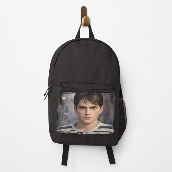Item preview, Hyper-Realistic 3D Portrait of a Handsome Young Man in Striped Shirt designed and sold by Nonanany.