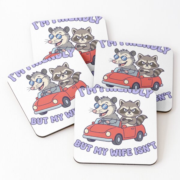 Item preview, I'm Friendly But My Wife Isn't Opossum Raccoon designed and sold by JMDesignHub.