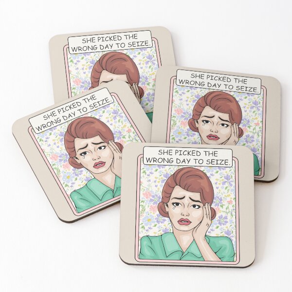 Item preview, Crying Comic Woman Picked The Wrong Day To Seize designed and sold by Unhinged Heather.
