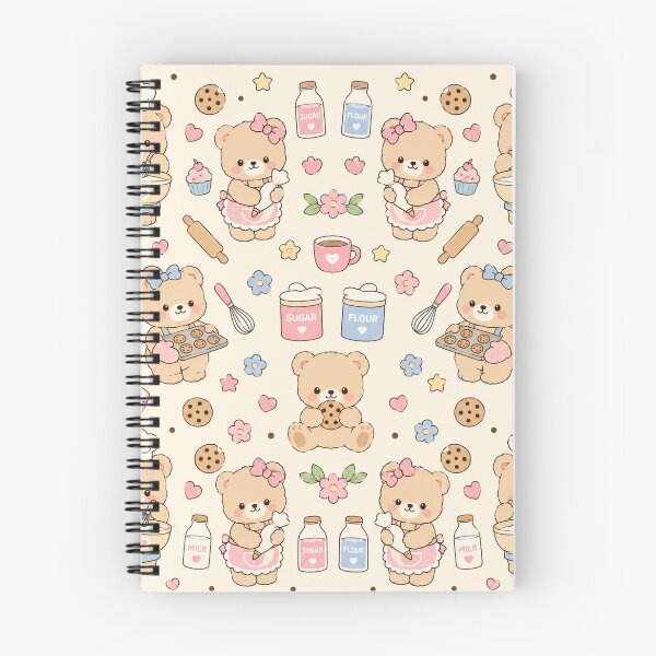 Item preview, Bakery Teddy Bear Kawaii Pattern Cute Baking Pastel Aesthetic designed and sold by Soft Berry Studio.