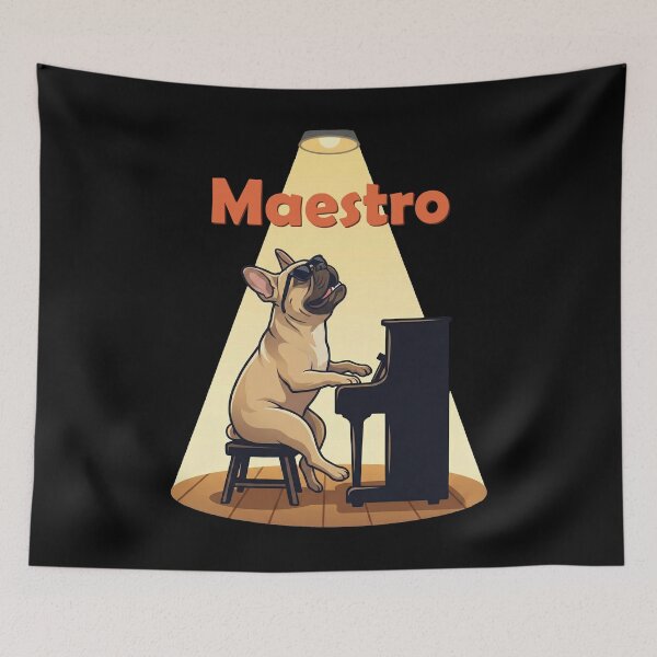 Item preview, Maestro Bulldog Francés Pianista designed and sold by d247.